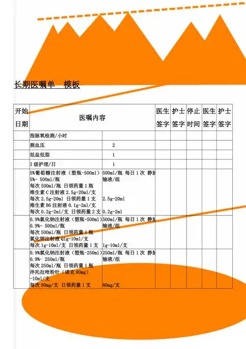 长期医嘱单模板_第1页