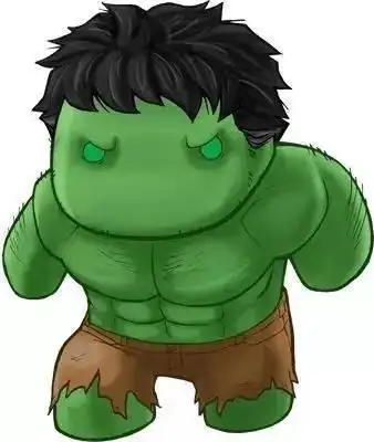 绿巨人简笔画萌萌的