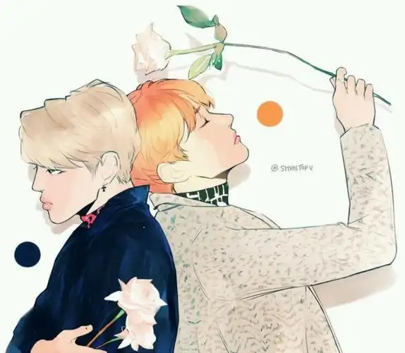 防弹少年团手绘(侵权删_(:_」∠)