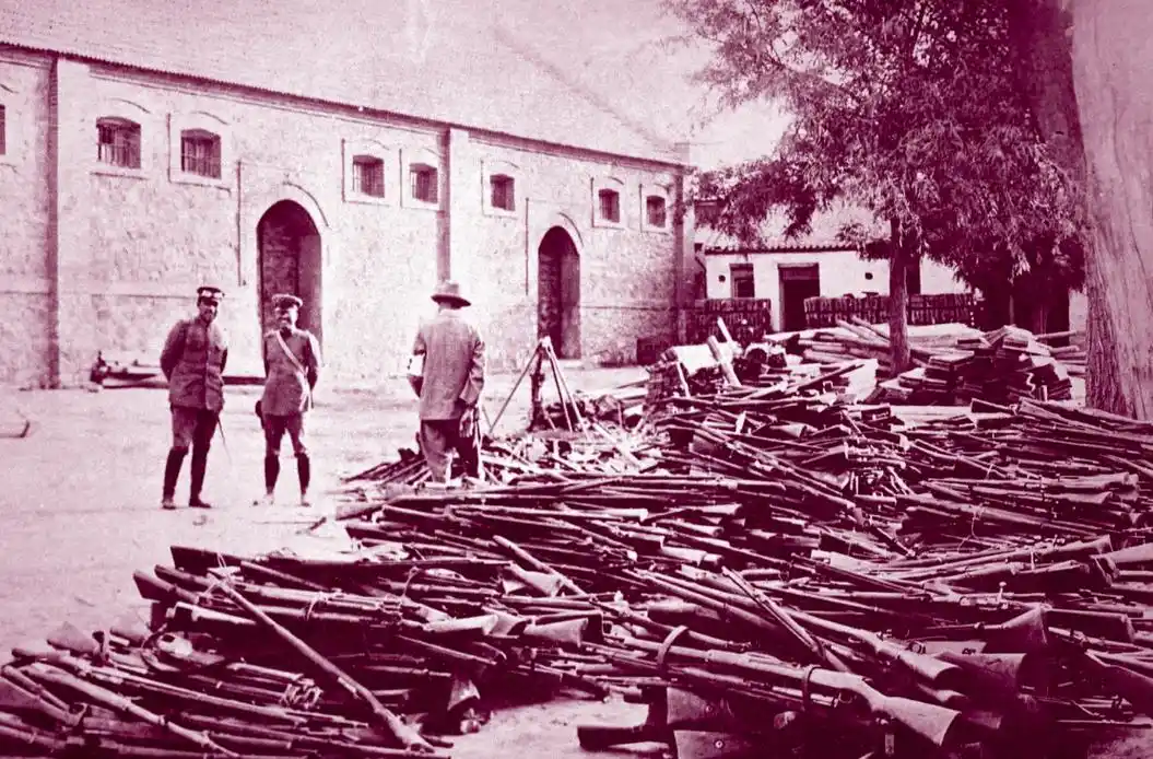 济南惨案满地弹壳和国人的鲜血洒落济南