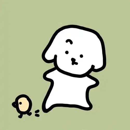 卡通头像春日小狗