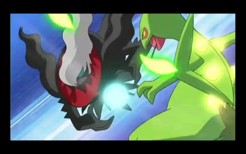 精灵宝可梦 小智派出了芳缘一哥蜥蜴王来打达克莱伊啊