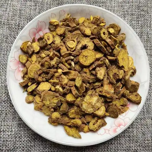 甄选材黄芩黄芩片黄岑茶无硫500g山西黄芩无硫无熏染包邮送运