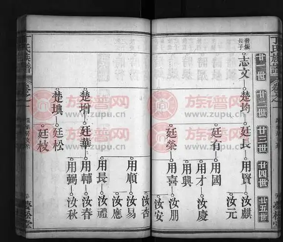 梦松堂丁氏族谱 [9卷,首3卷]第4本 - 丁氏堂号字辈查阅 - 族谱网