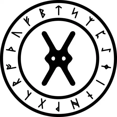 古老,符文,矢量,插画