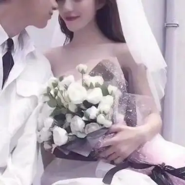 2020最新婚纱情头 高清唯美的2020情人节婚纱情侣头像双人图片