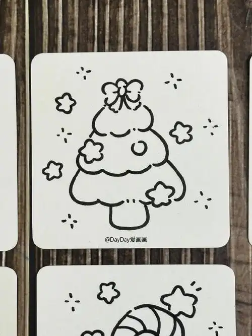 简笔画|90圣诞节必备手帐素材
