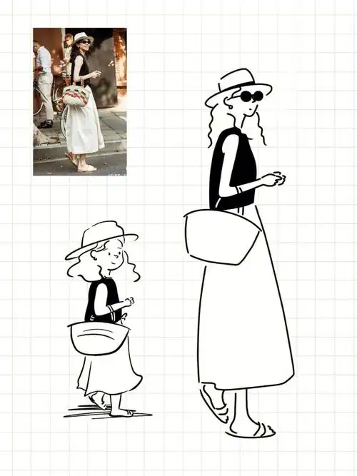 照片转画极简手绘77q版简笔画含步骤教程