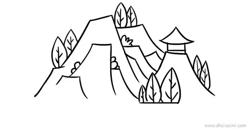 大自然风景儿童画怎么画 大自然风景简笔画简单