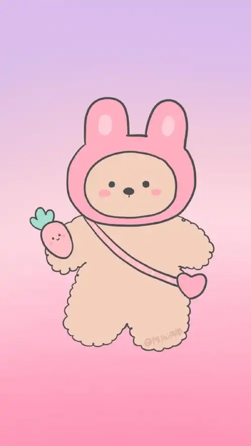 可爱软萌卡通小熊图片手机壁纸