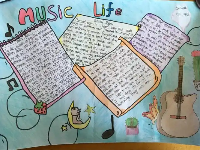 class 13,senior 1 音乐主题英语手抄报作业