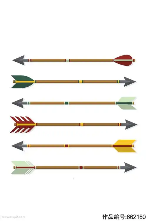 6款创意竹箭设计矢量素材