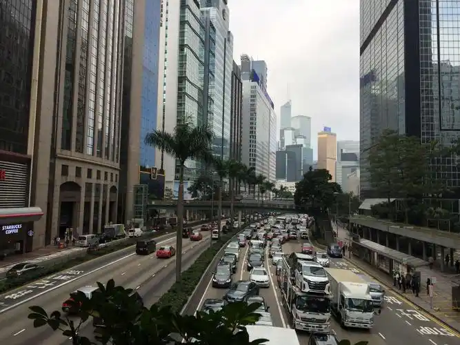 油尖旺区,这里高楼林立,街景非常漂亮