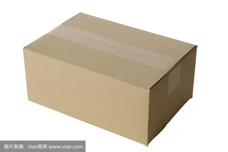 孤立的拍摄封闭的空白纸箱在白色的背景