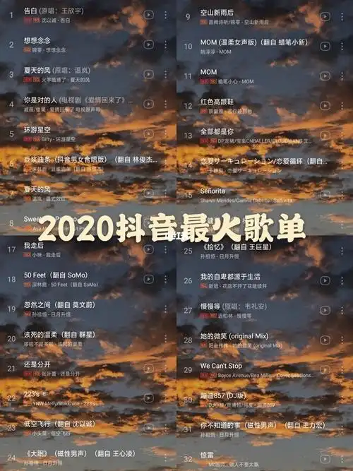 2020抖音最火歌单分享07建议收藏哦75_歌单_抖音_我的私藏歌单