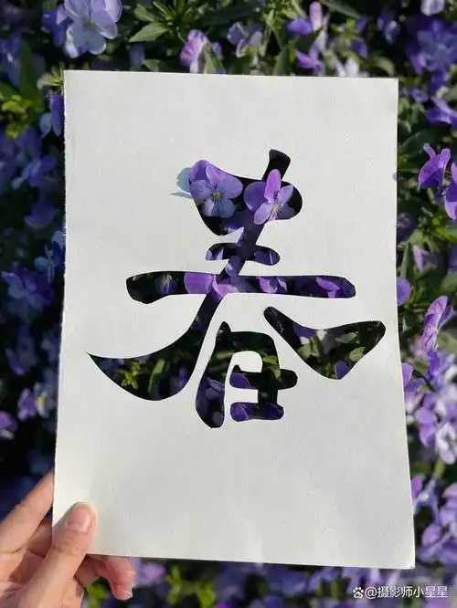 创意摄影镂空剪纸拍春天怎么这么好看