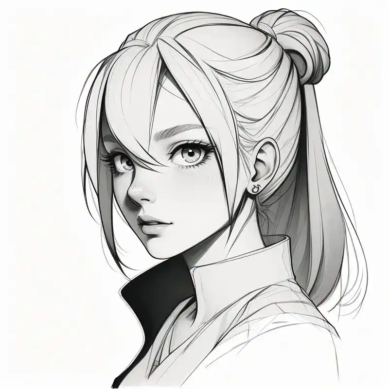 黑白素描头像,霸气冷酷超拽94 今日份黑白素描女生头像来啦～超拽