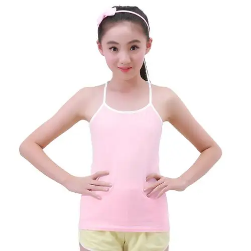 森之鼓女童彩棉吊带小背心学生夏季打底衫