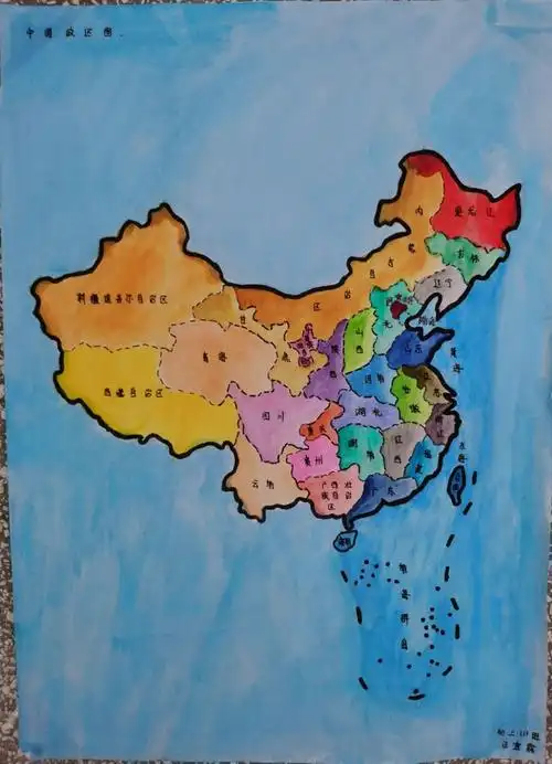 心存祖国,放眼世界——秀山中学第21届体艺节手绘地图作品展