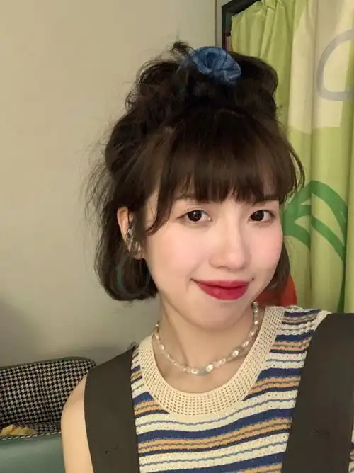 两种短发丸子头扎法78