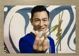 刘德华签名照 刘德华亲笔签名照 刘德华周边 签名a4海报