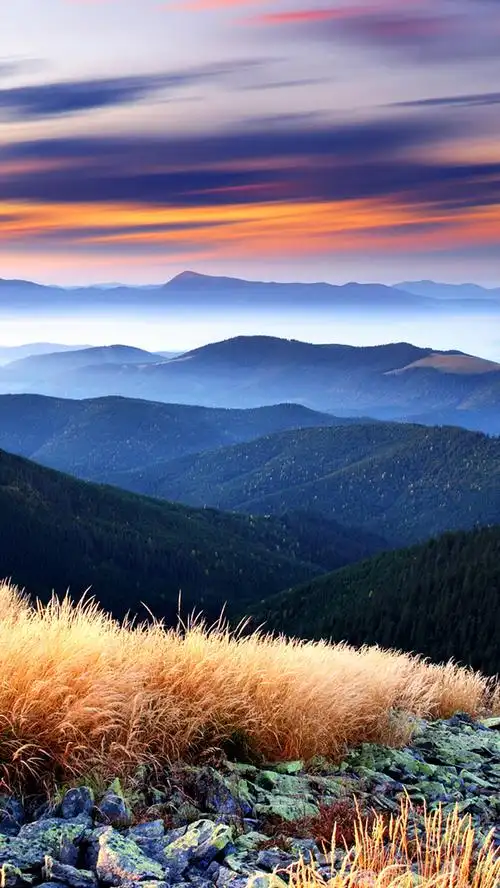 山脉h5背景免抠素材免费下载_觅元素51yuansu.com