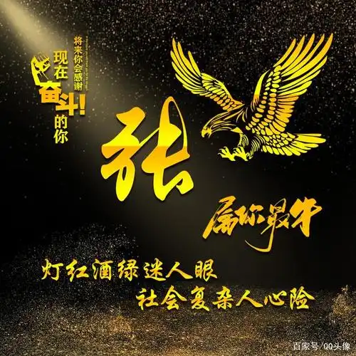 60张金色字体的微信姓氏头像等你来使用,送给现在奋斗的你