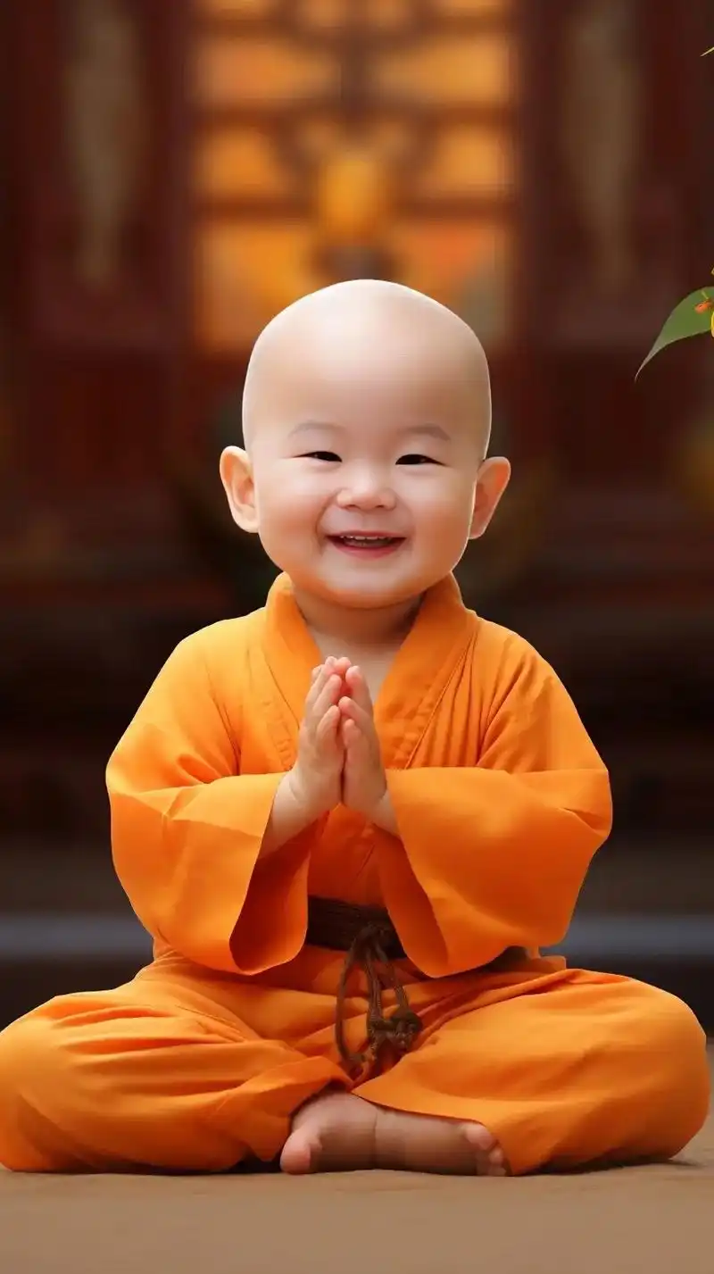 见者好运,这么可爱的小和尚壁纸,你确定不换一张#禅悟人生 # - 抖音