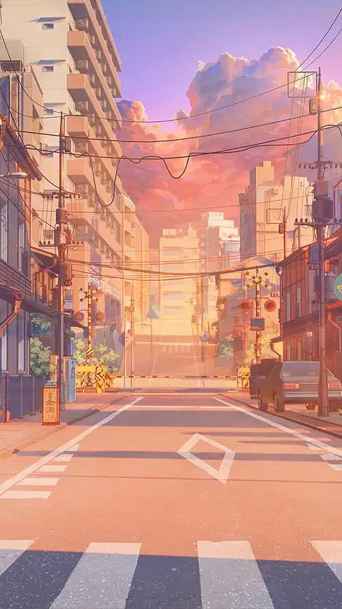 动漫场景日系场景动漫壁纸风景街道