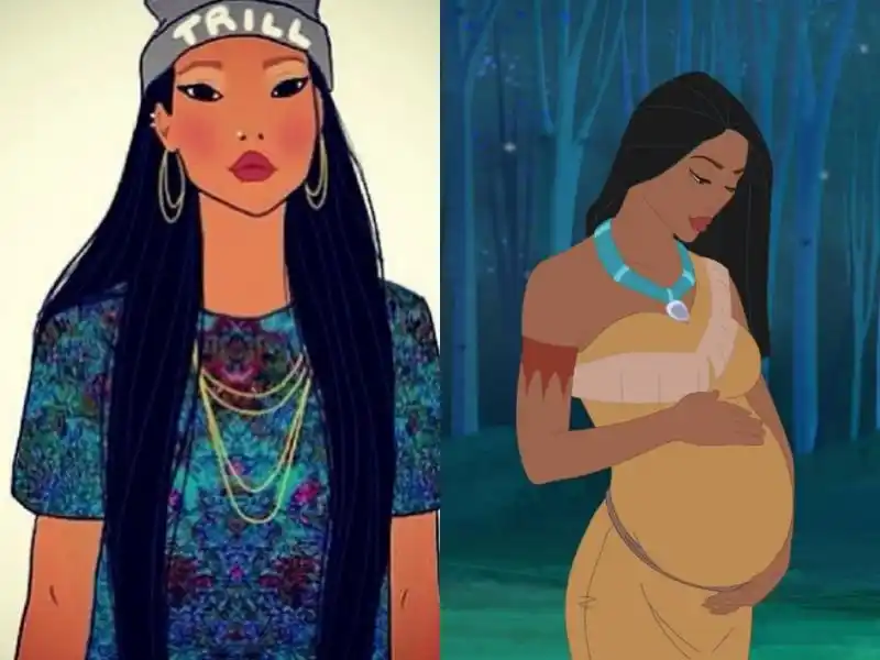 迪士尼公主怀孕结婚生子,艾莎生出雪人宝宝,花木兰儿子是丑八怪