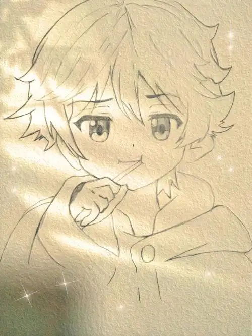 临摹动漫人物过程图