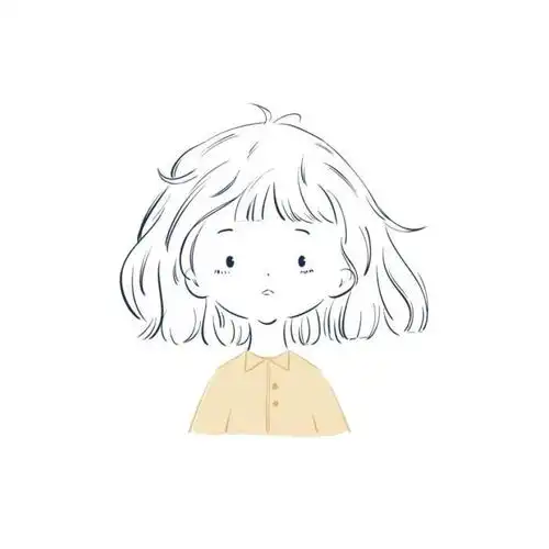 独特的简约手绘女生头像