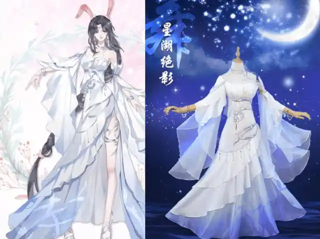 斗罗大陆小舞白色cos服来袭仙气缭绕荷叶裙摆设计太美了