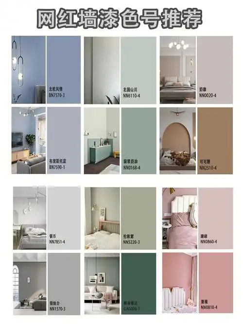 装修干货立邦漆超火网红莫兰迪墙漆色