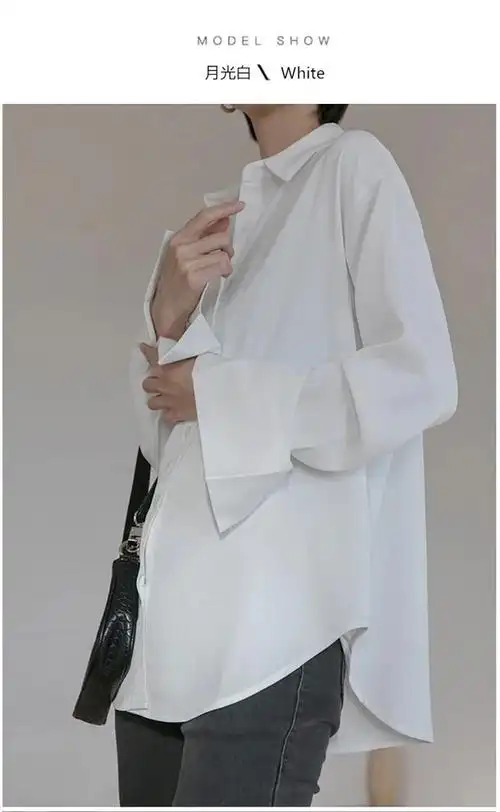 优雅端庄又不失性感的温婉风bazaar时尚芭莎复古丝质衬衫高级遮肉又