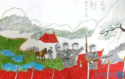 儿童红军长征简笔画红军长征儿童简笔画-在线图片欣赏简笔画 手绘