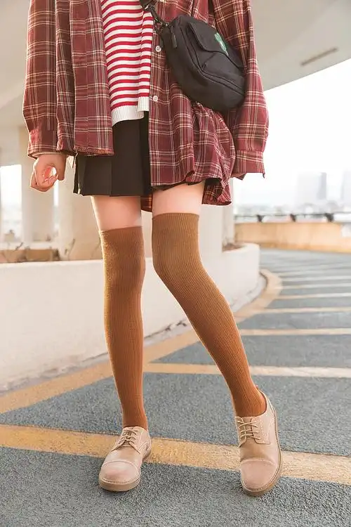 2019秋冬款日系过膝袜女袜长筒袜街拍