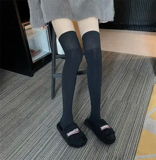 实拍特价不减秋冬长筒袜羊毛高筒袜加厚过膝袜堆堆袜