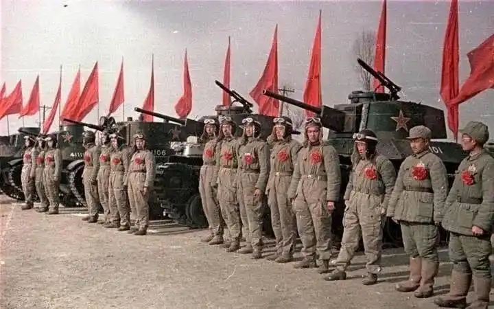 罕见彩色照片解放战争时期的解放军似乎是苏联记者拍摄的