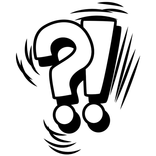 卡通对话框感叹号问号图片