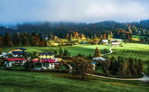 景色旎丽的乡村田园风光