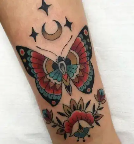 oldschool的一组漂亮蝴蝶纹身图案(9/9)