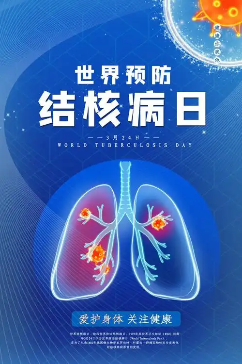 蓝色世界预防结核病日海报