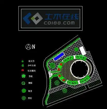 小型广场设计平面图_cad图纸下载-土木在线