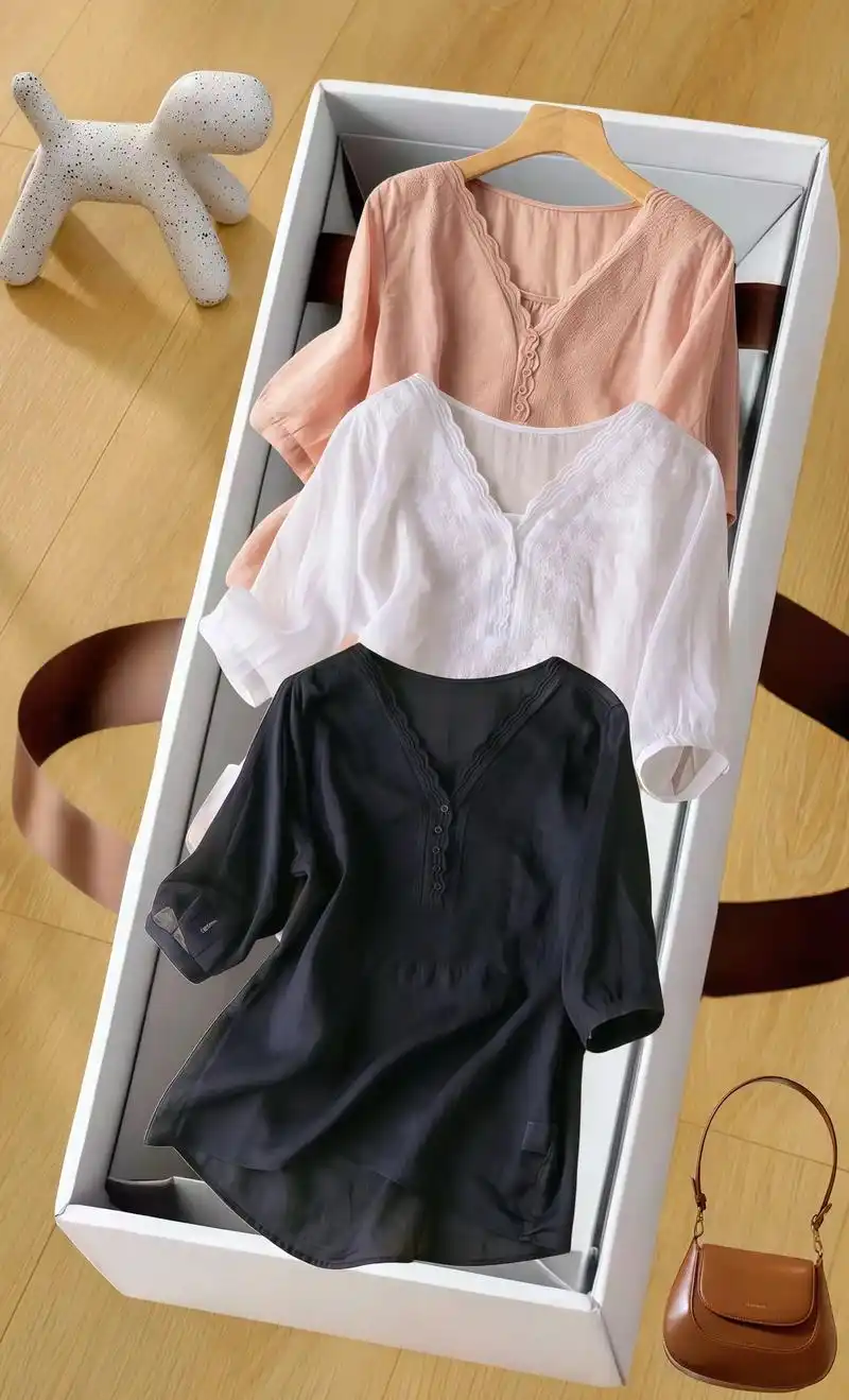 宝子们,今天必须给你们安利这款超绝的高端棉麻短袖套装!👗