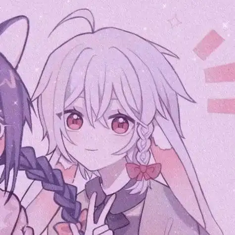 紫色动漫闺蜜头像