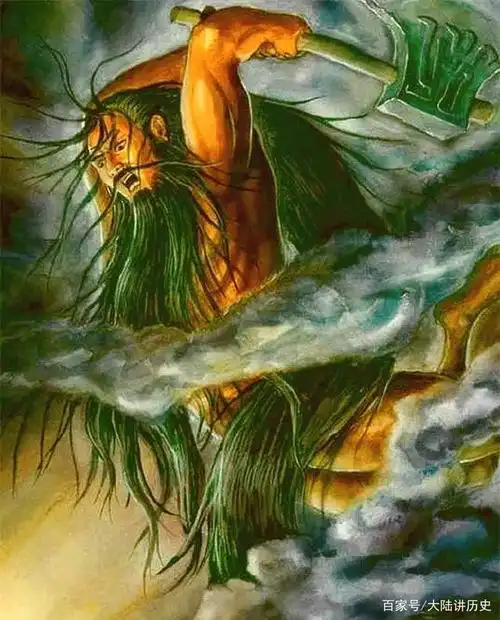 盘古成了顶天立地的巨人