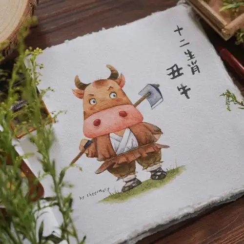 水彩手绘十二生肖