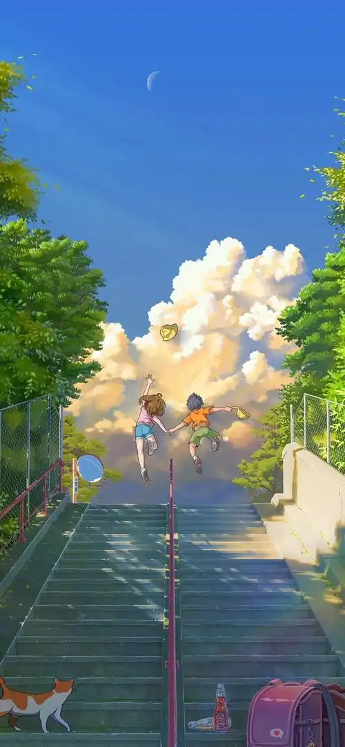 青梅竹马青春壁纸 夏日里_手机壁纸_动漫卡通手机壁纸_我要个性网