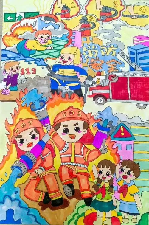 119消防宣传月预热丨珠海市第八届我是小小消防员儿童消防绘画大赛